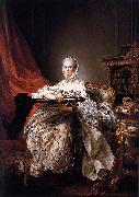 Francois-Hubert Drouais Portrait of Madame de Pompadour at her Tambour Frame oil on canvas